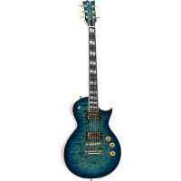 ESP ESP USA Eclipse Quilted Maple Aqua Marine Sunburst Seymour Duncan Custom 14 - Vue 1